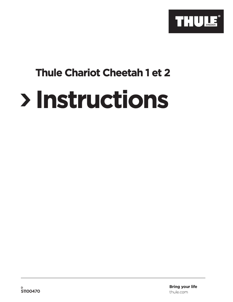 Page 1 de la notice Manuel utilisateur Thule Chariot Cheetah 2