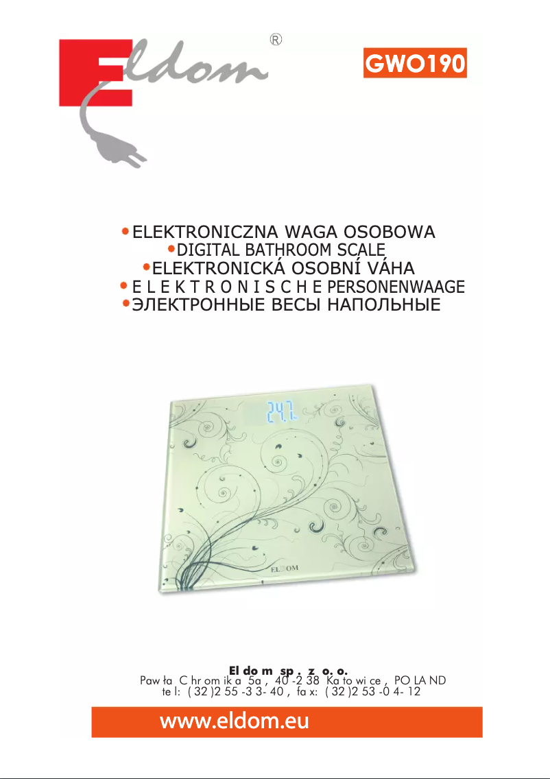 Page n°1 - Manuel utilisateur Eldom GWO190