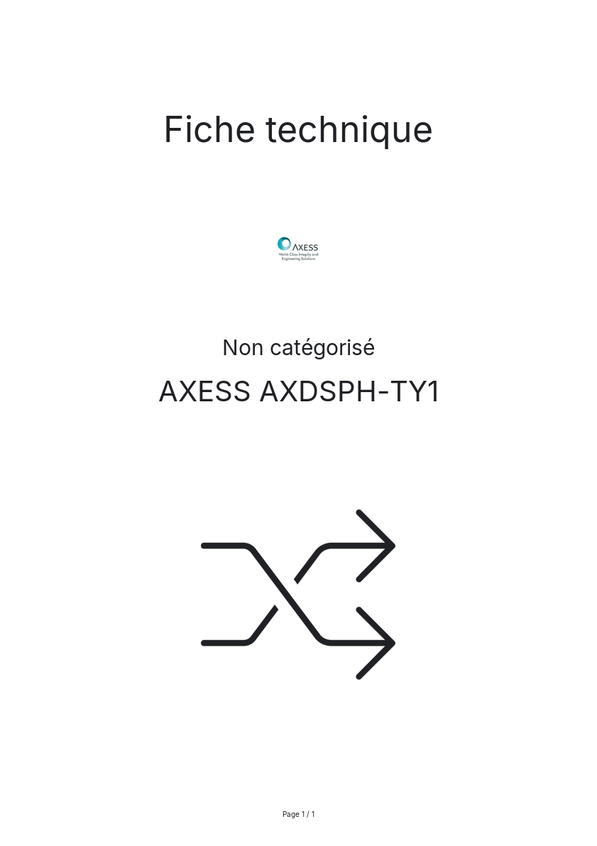 Page n°1 - Fiche technique AXESS AXDSPH-TY1