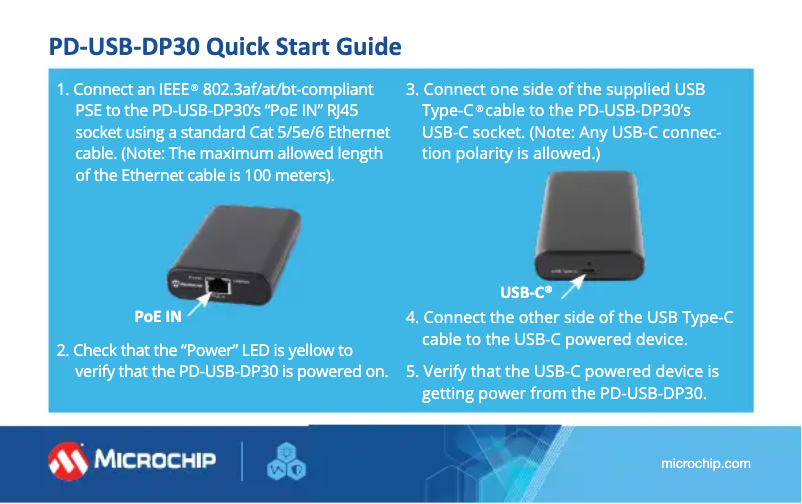 Image de la première page du manuel de l'appareil PD-USB-DP30