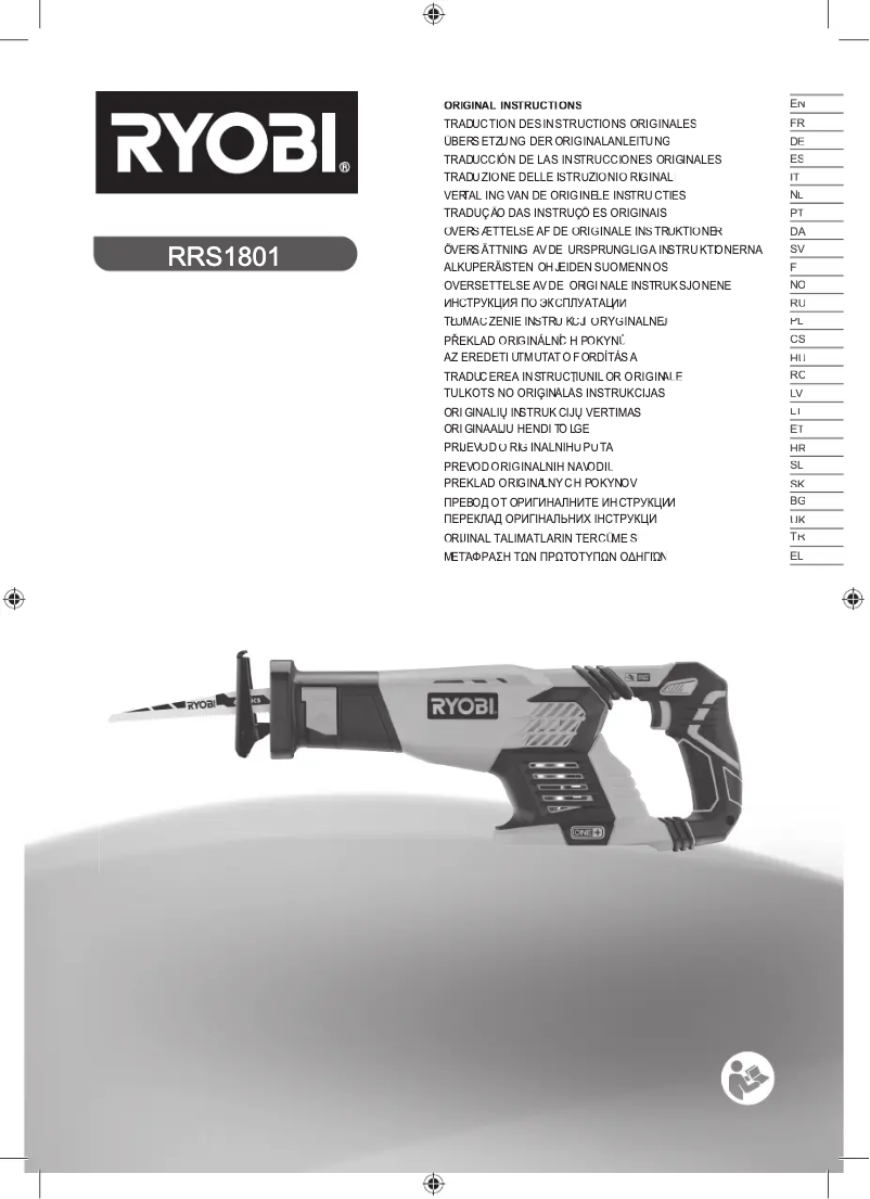 Page 1 de la notice Manuel utilisateur RYOBI One+ RRS1801