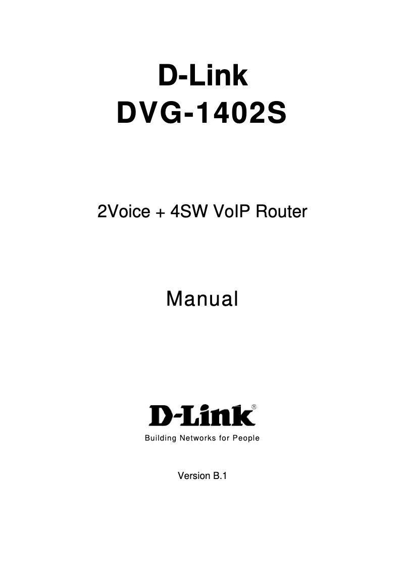 Image de la première page du manuel de l'appareil DVG-1402S