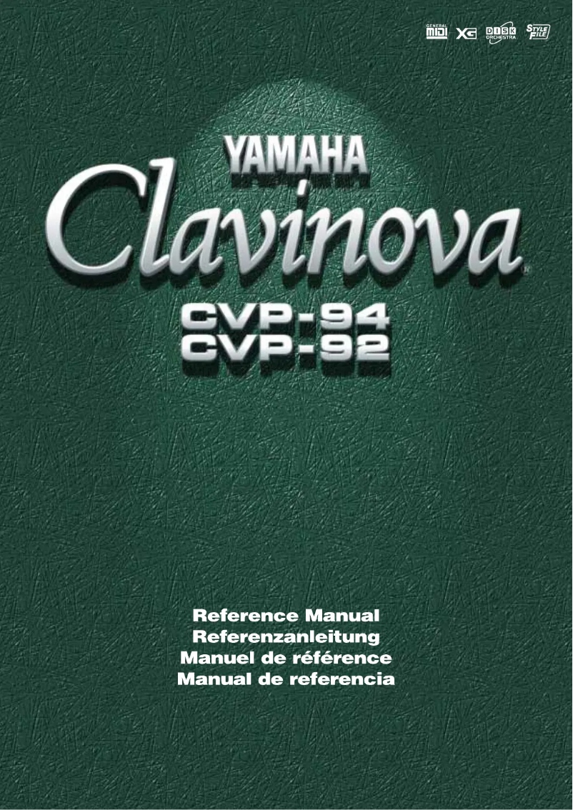 Page 1 de la notice Manuel utilisateur Yamaha Clavinova CVP-94