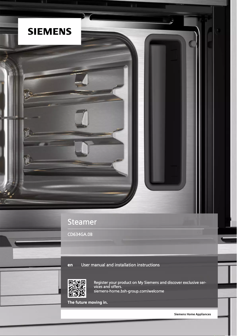 Page n°1 - Manuel utilisateur Siemens CD634GAS0B
