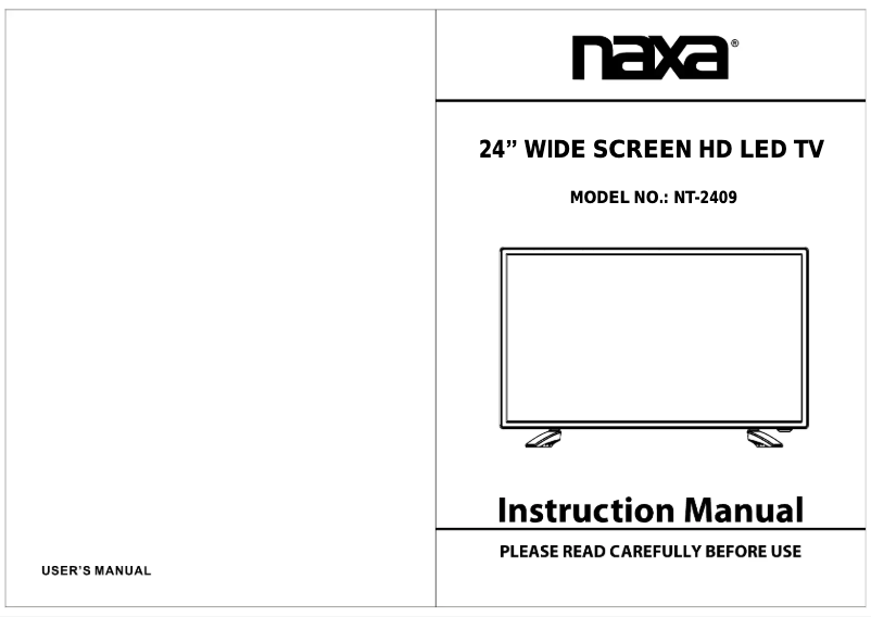 Page n°1 - Manuel utilisateur Naxa NT-2409