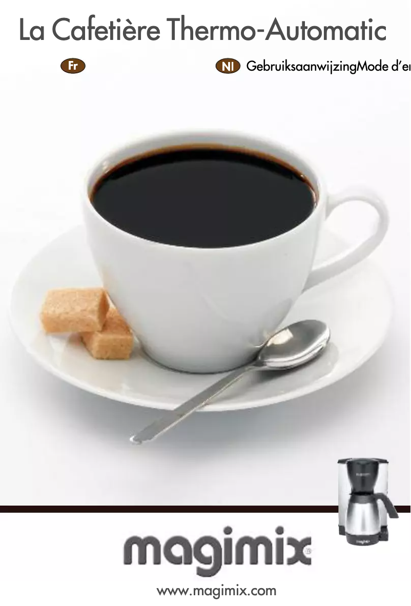 Page n°1 - Manuel utilisateur Magimix La Cafetiere