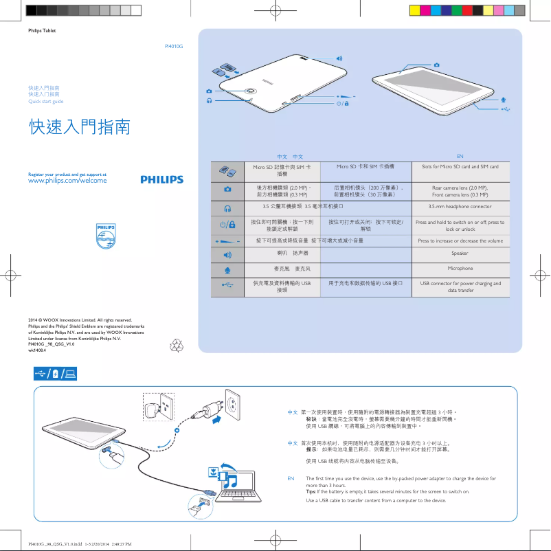 Image de la première page du manuel de l'appareil PI4010G