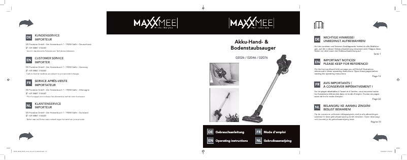 Página 1 del manual Manual de usuario Maxxmee 02026