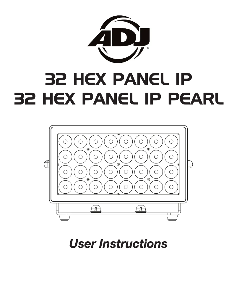 Page 1 de la notice Manuel utilisateur Adj 32 HEX Panel IP Pearl