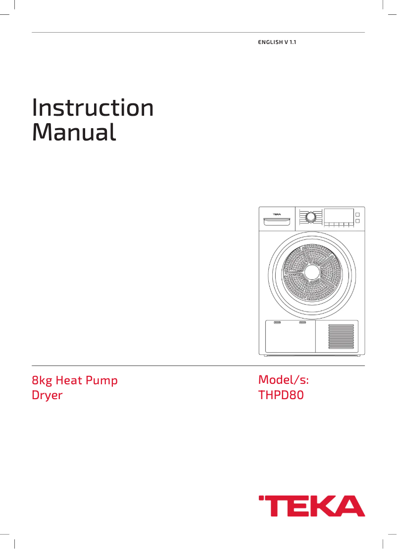 Page 1 de la notice Manuel utilisateur Teka THPD80