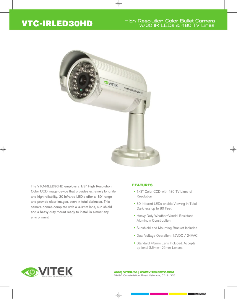 Página 1 del manual Manual de usuario Vitek VTC-IRLED30HD