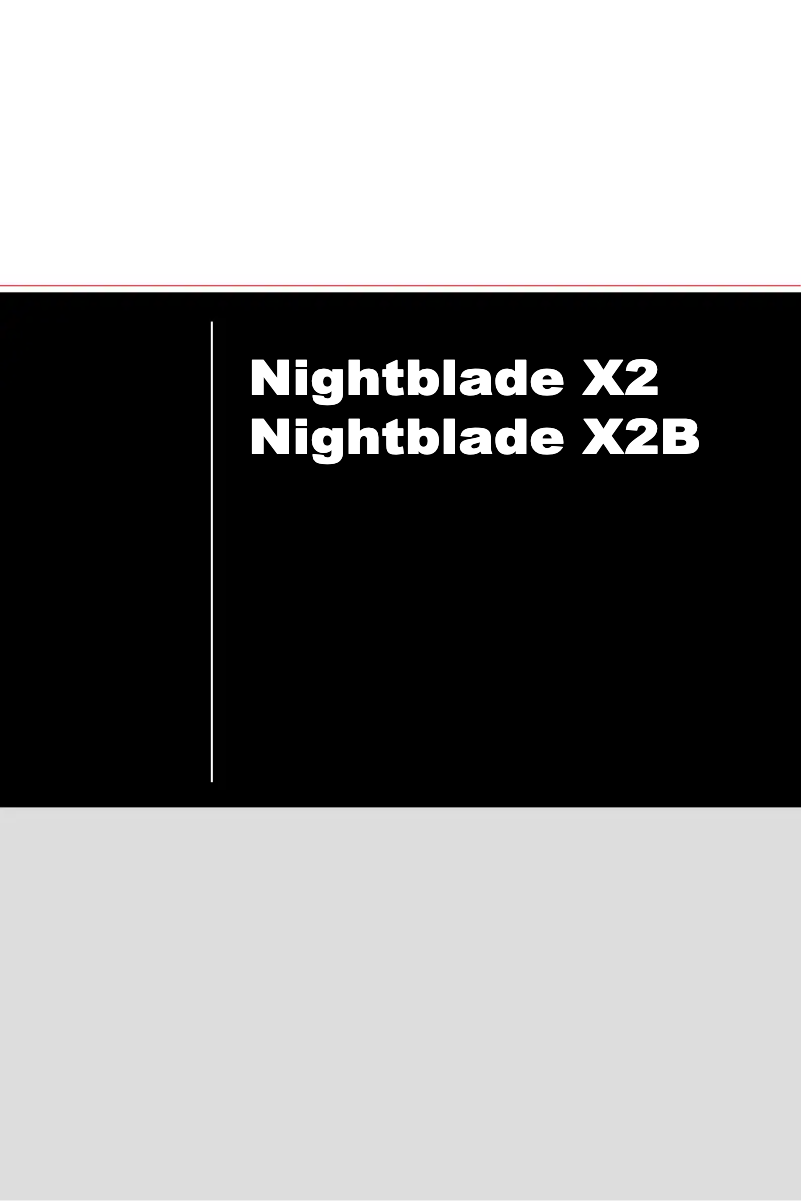 Page 1 de la notice Manuel utilisateur MSI Nightblade X2