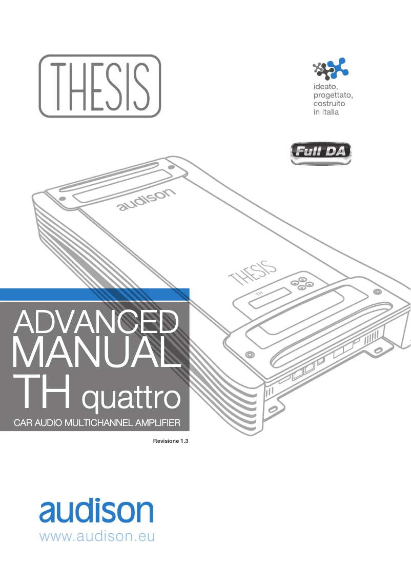 Page 1 de la notice Manuel utilisateur Audison Thesis TH quattro