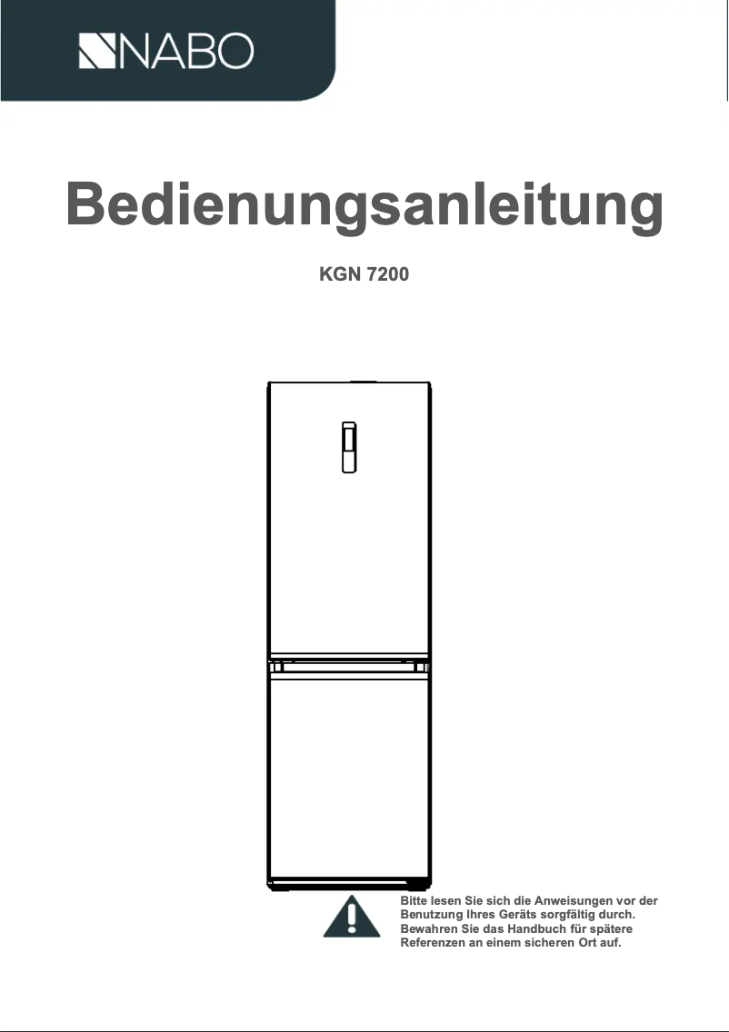 Page 1 de la notice Manuel utilisateur Nabo KGN 7200