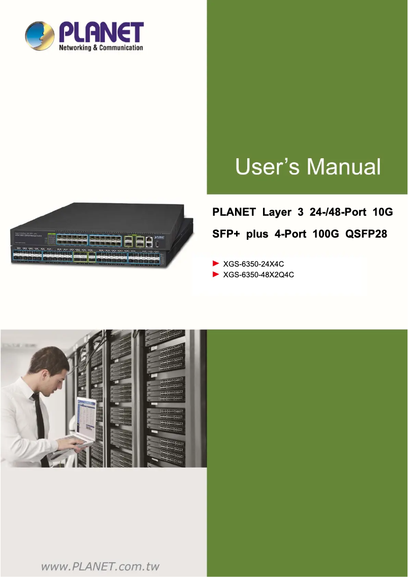 Page n°1 - Manuel utilisateur Planet XGS-6350-24X4C