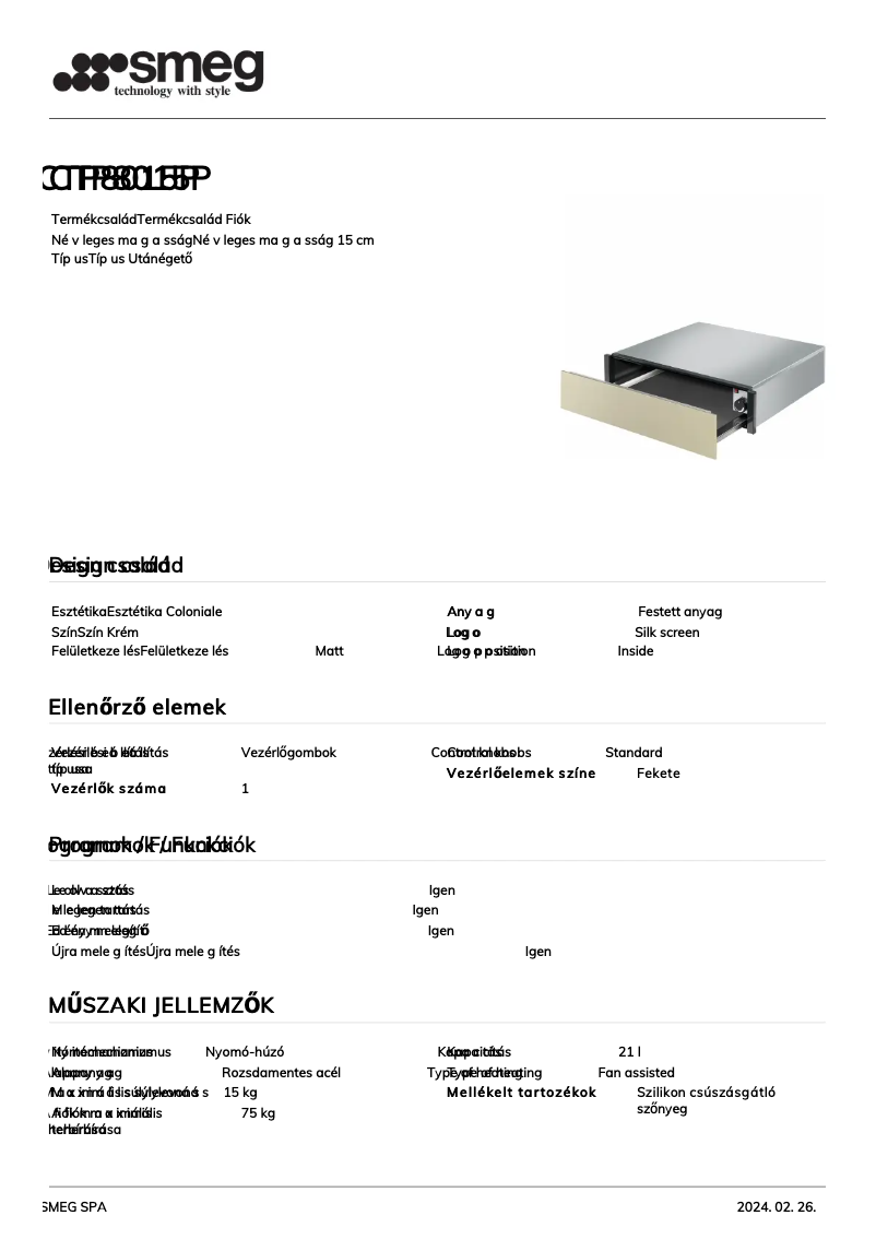 Page 1 de la notice Manuel utilisateur Smeg CTP8015P