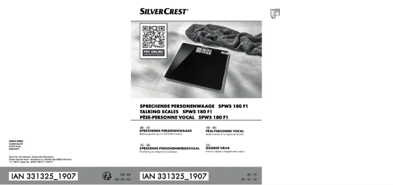 Page 1 de la notice Manuel utilisateur SilverCrest SPWS 180 F1