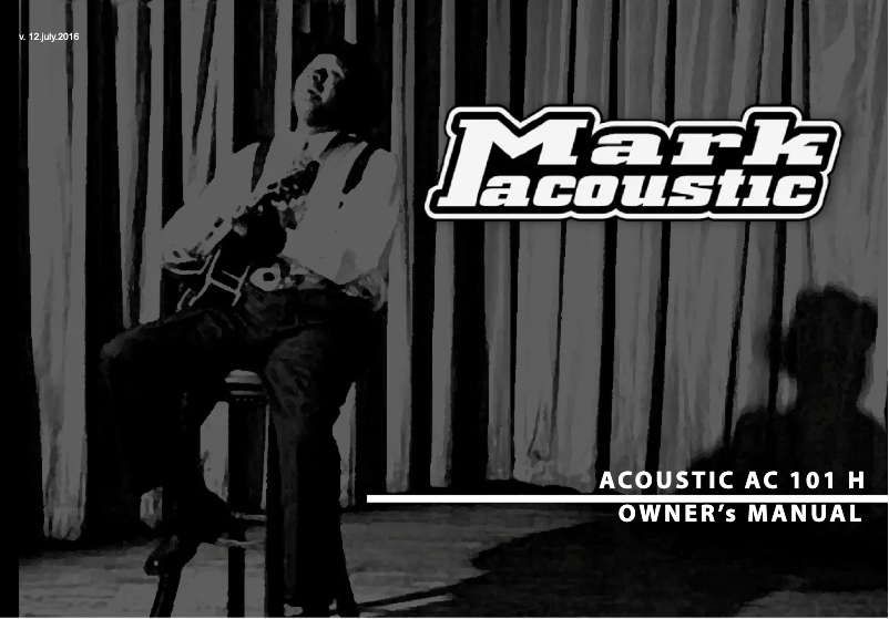 Image de la première page du manuel de l'appareil Acoustic AC101H