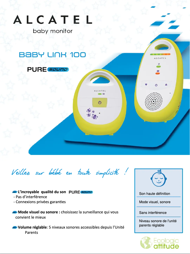 Page n°1 - Fiche technique Alcatel Baby Link 100