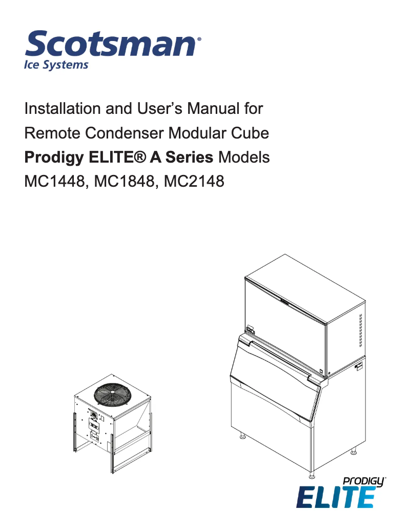 Page n°1 - Manuel utilisateur Scotsman MC2148R