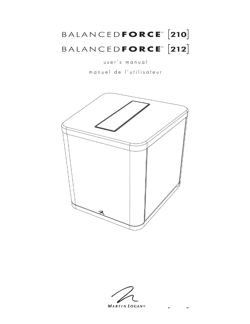 Image de la première page du manuel de l'appareil BalancedForce 210