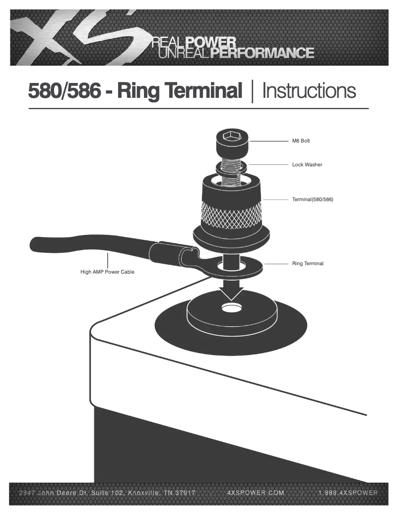 Page 1 de la notice Manuel utilisateur XS Power 586