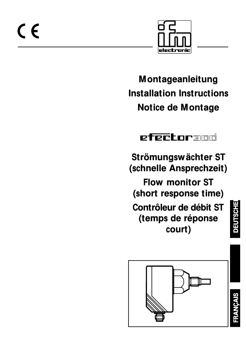 Page 1 de la notice Manuel utilisateur IFM ST0526