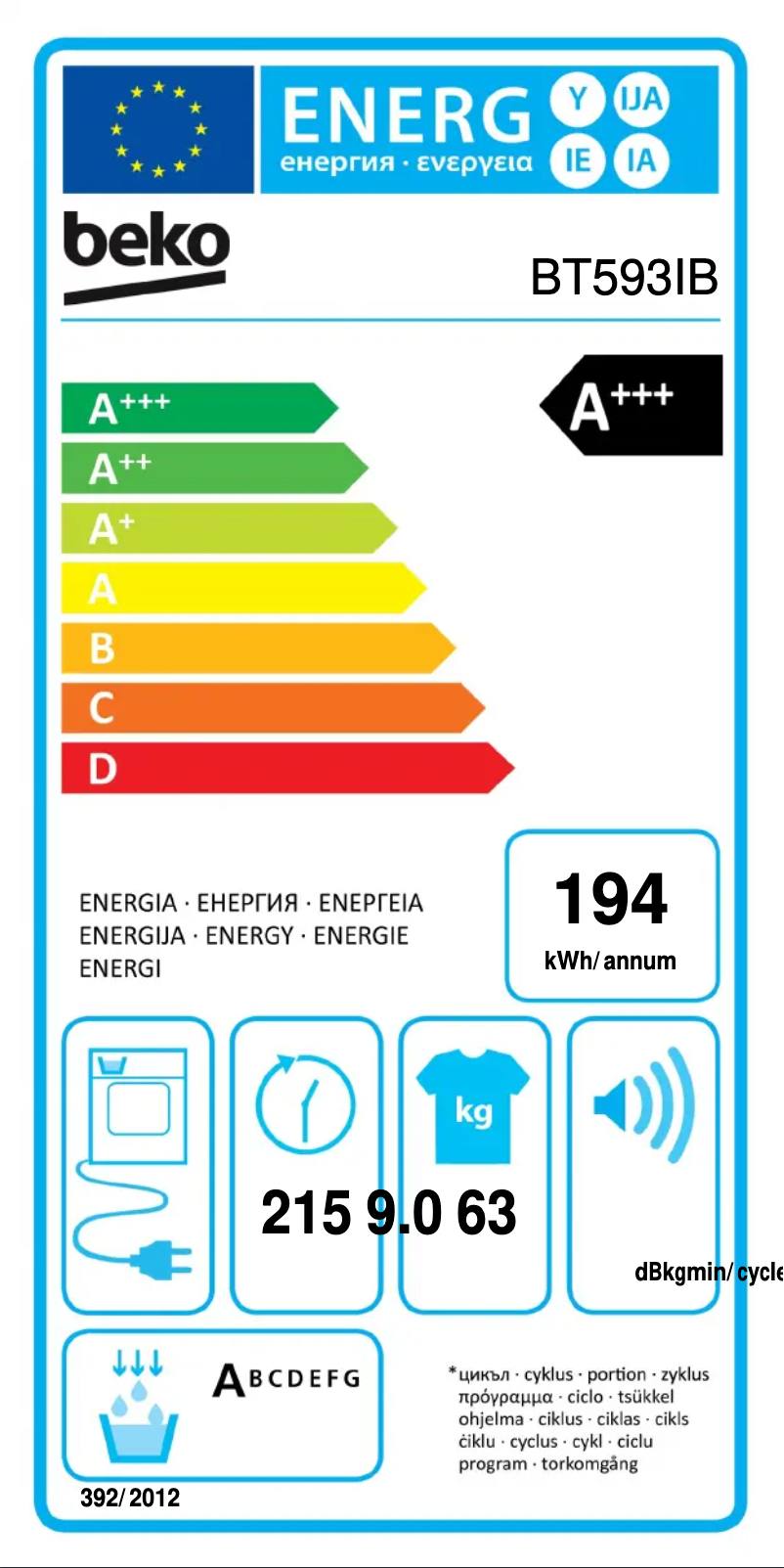 Image de la première page du manuel de l'appareil BT593IB