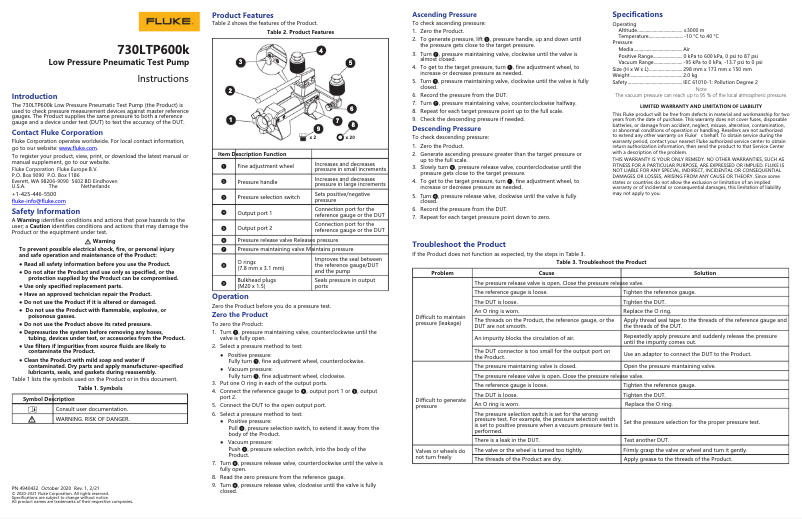 Image de la première page du manuel de l'appareil 730LTP600K