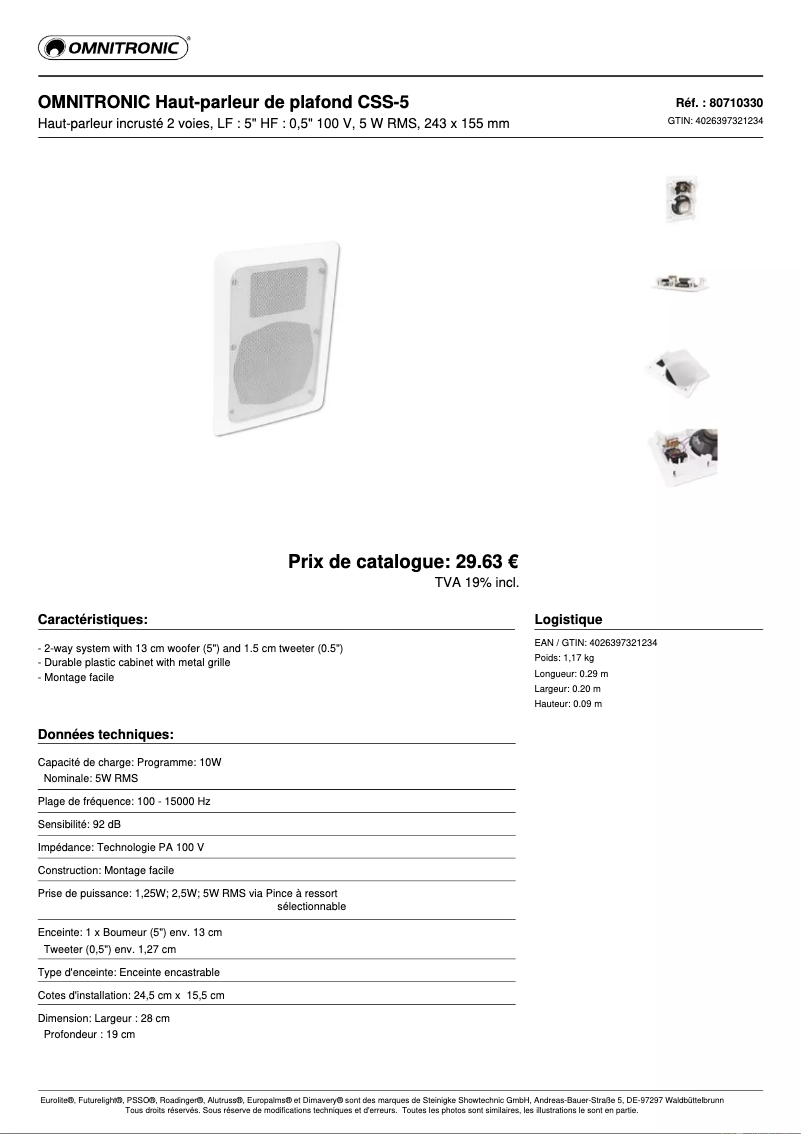 Image de la première page du manuel de l'appareil CSS-5