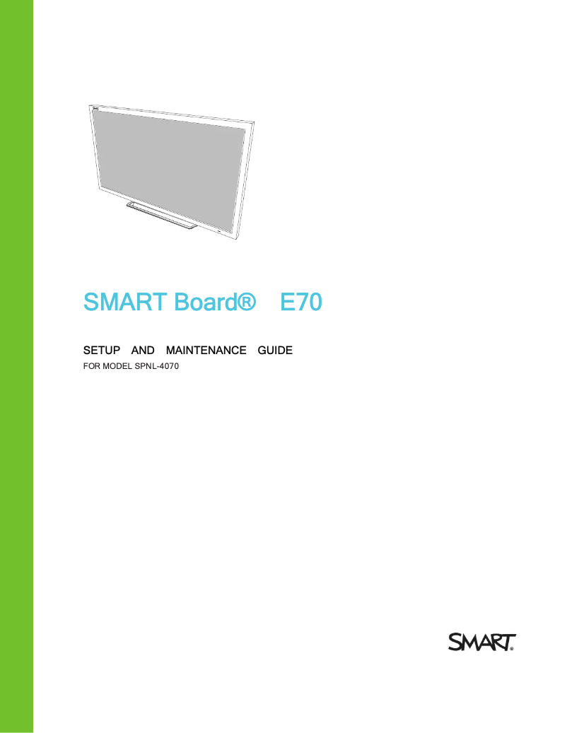 Page 1 de la notice Manuel utilisateur Smart Board E70