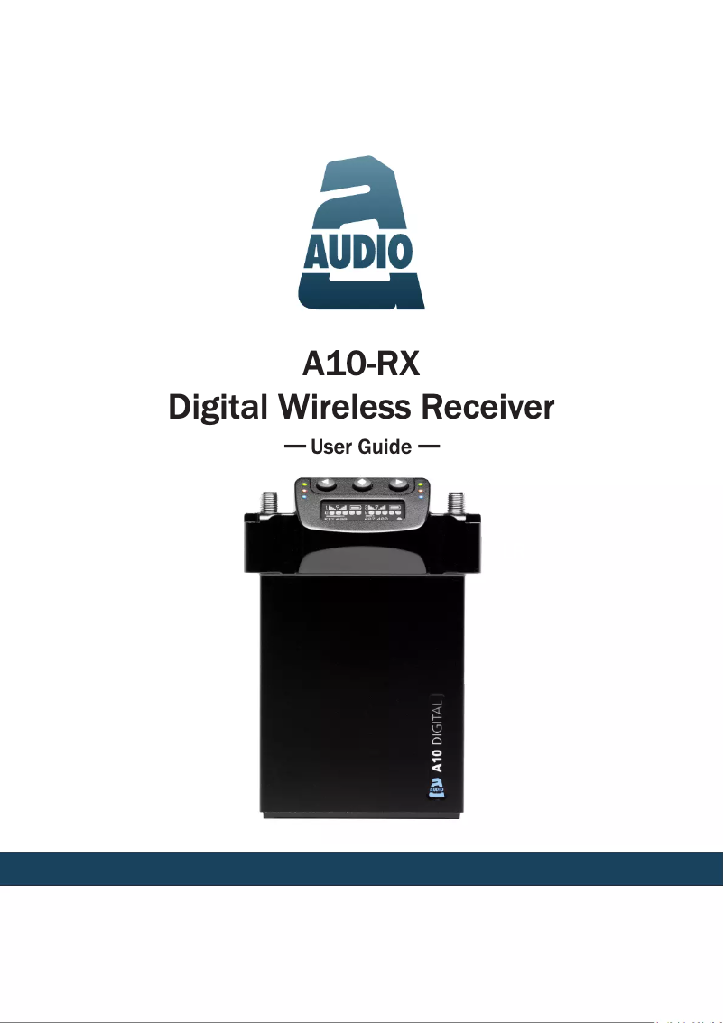 Image de la première page du manuel de l'appareil A10-RX