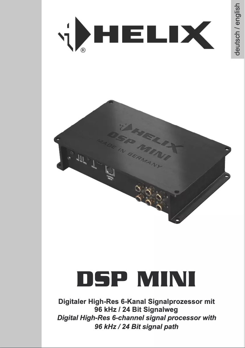 Page n°1 - Manuel utilisateur Audiotec Fischer DSP MINI