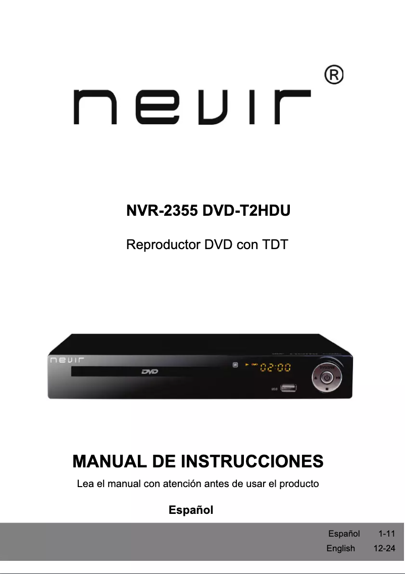 Image de la première page du manuel de l'appareil NVR-2331 DVD-HU