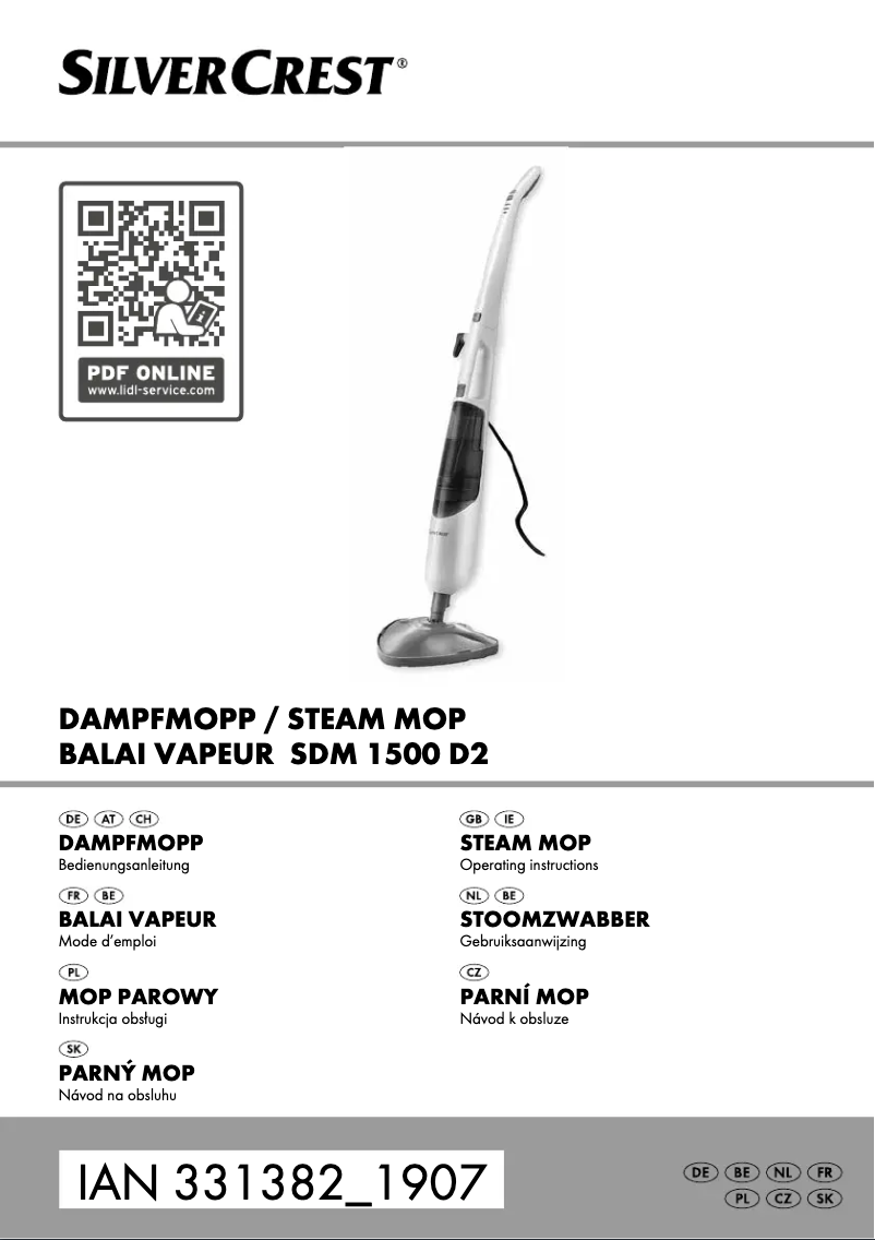 Page 1 de la notice Manuel utilisateur SilverCrest SDM 1500 B2