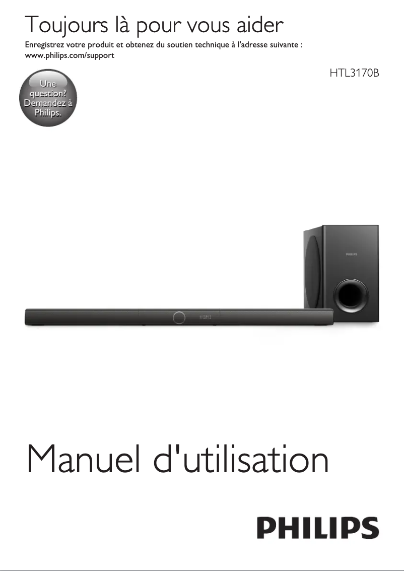 Image de la première page du manuel de l'appareil HTL3170B