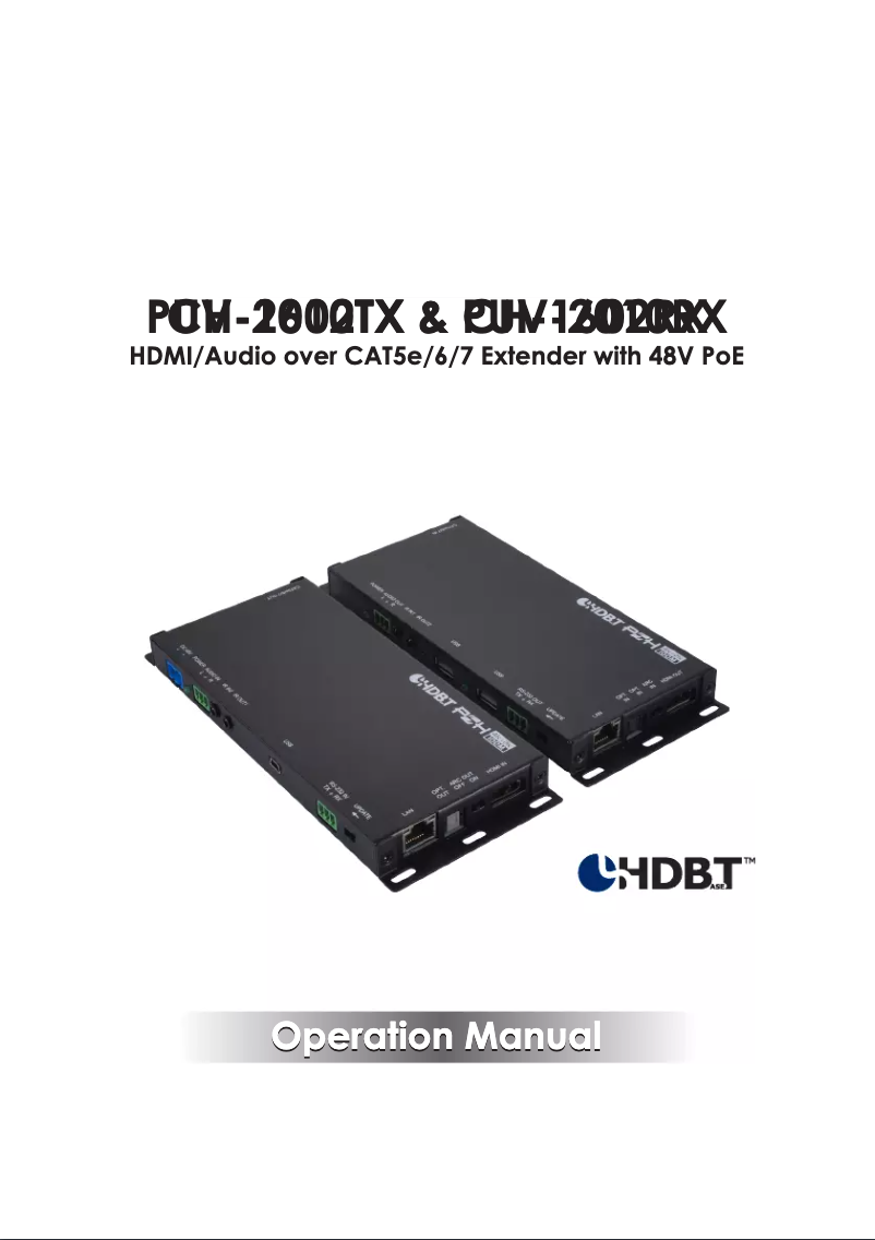 Image de la première page du manuel de l'appareil PUV-2010TX