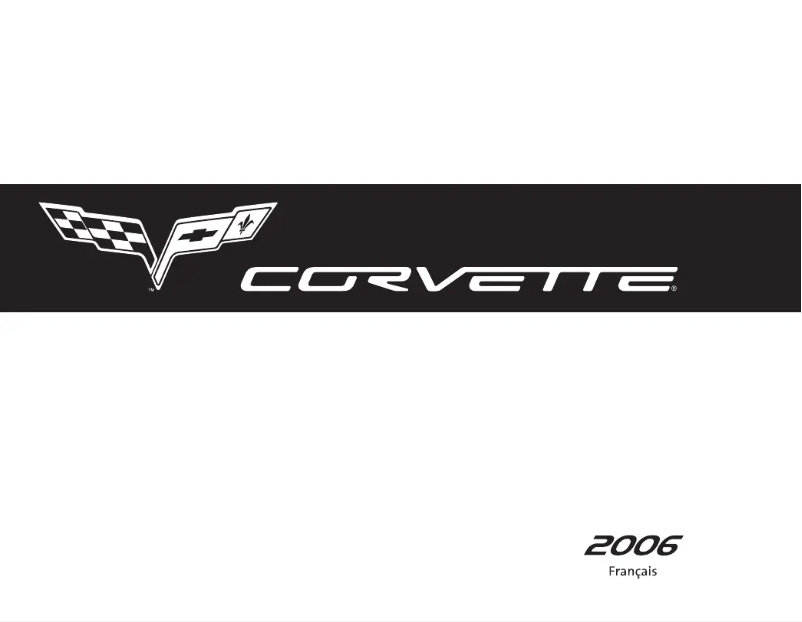 Image de la première page du manuel de l'appareil Corvette (2006)