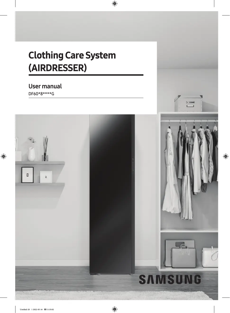 Page n°1 - Manuel utilisateur Samsung DF60A8500WG