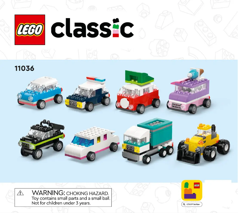 Page 1 de la notice Manuel utilisateur Lego Classic 11036