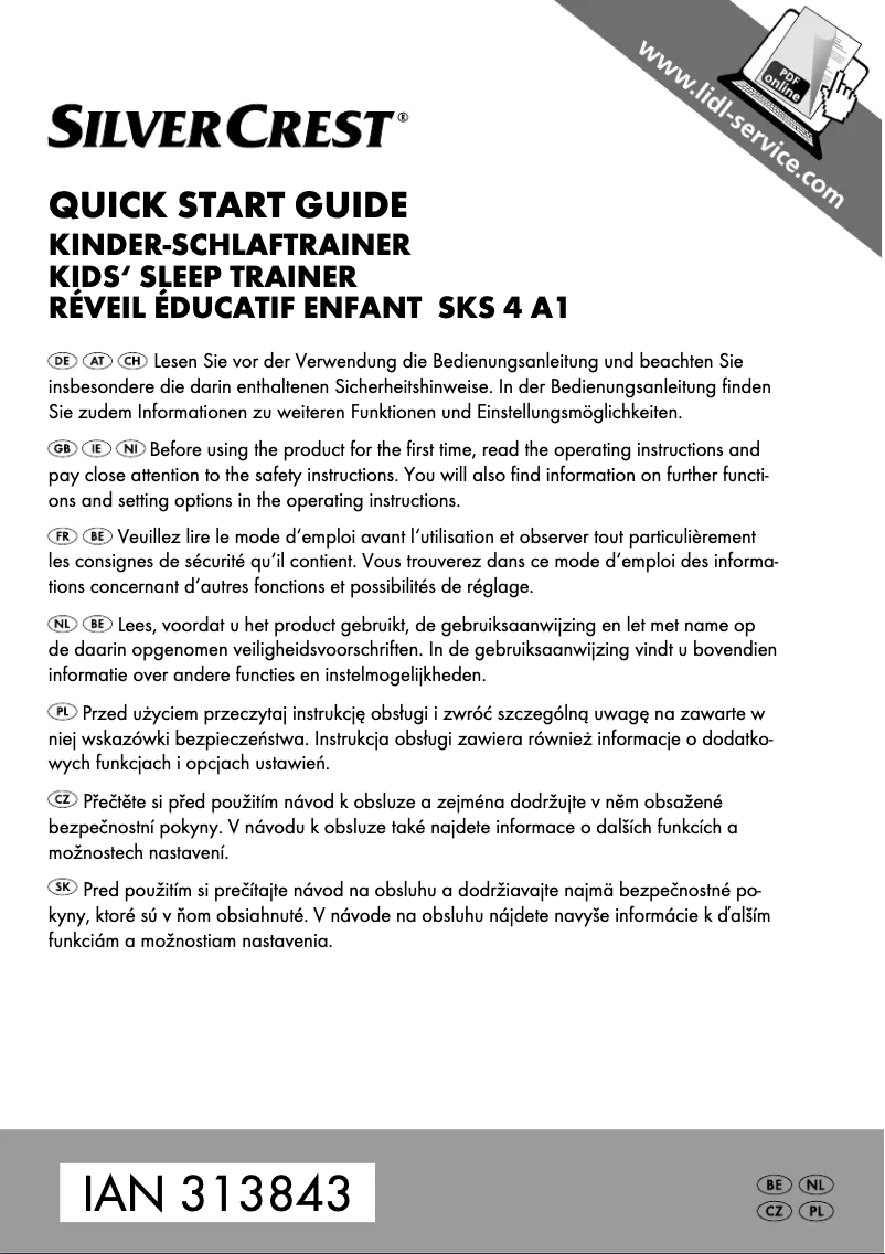 Page 1 de la notice Manuel utilisateur SilverCrest SKS 4 A1