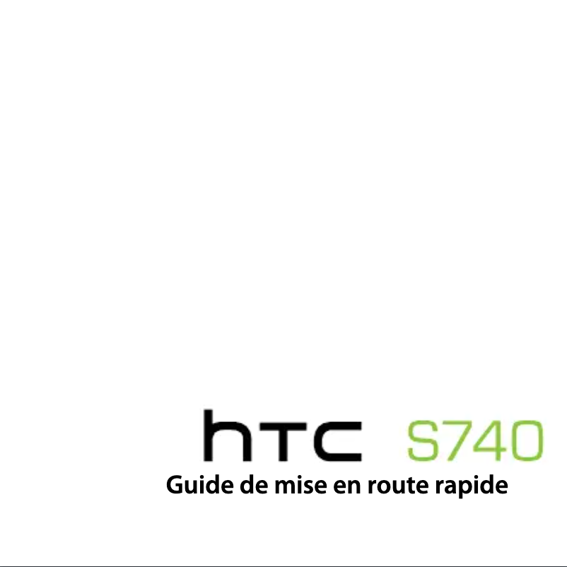 Page 1 de la notice Manuel utilisateur HTC S740
