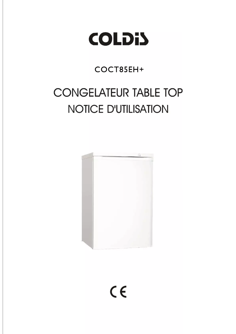 Page n°1 - Manuel utilisateur Coldis COCT85EH+