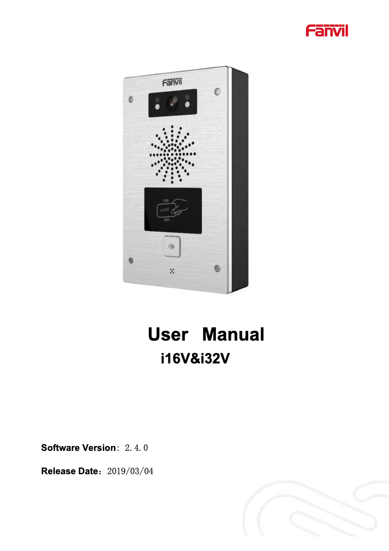 Image de la première page du manuel de l'appareil i16V