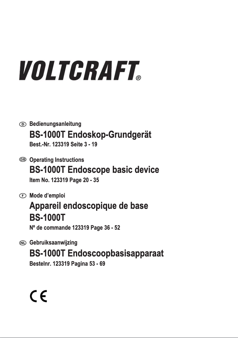 Page 1 de la notice Manuel utilisateur Voltcraft BS-1000T