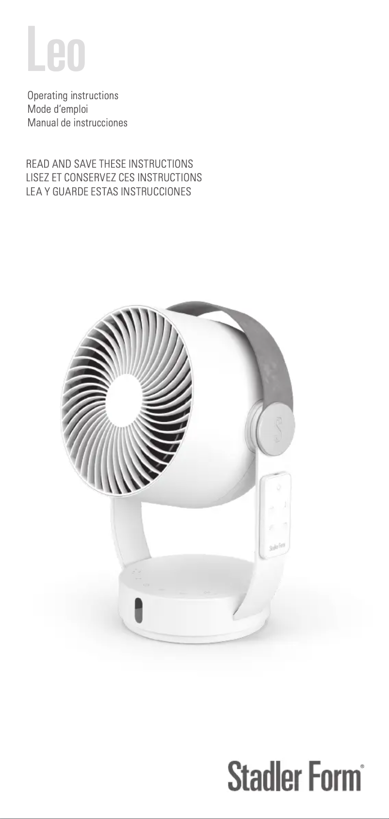 Page 1 de la notice Manuel utilisateur Stadler Form Leo