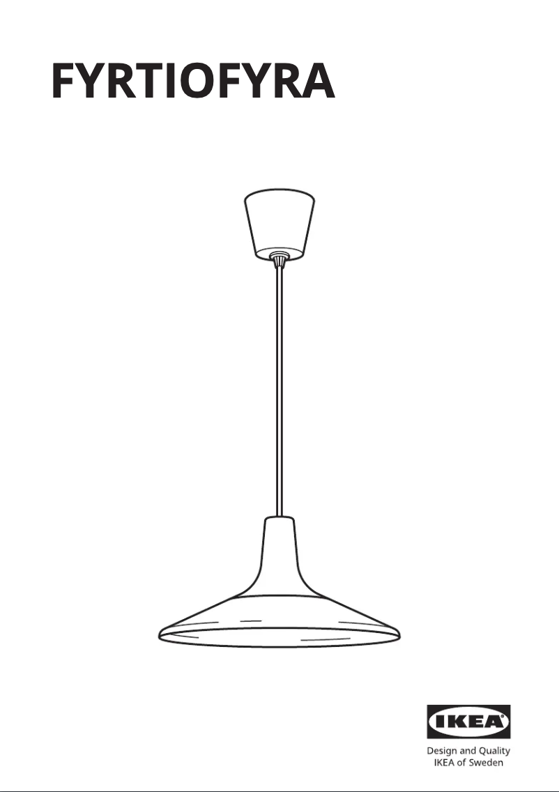 Image de la première page du manuel de l'appareil FYRTIOFYRA 605.272.78