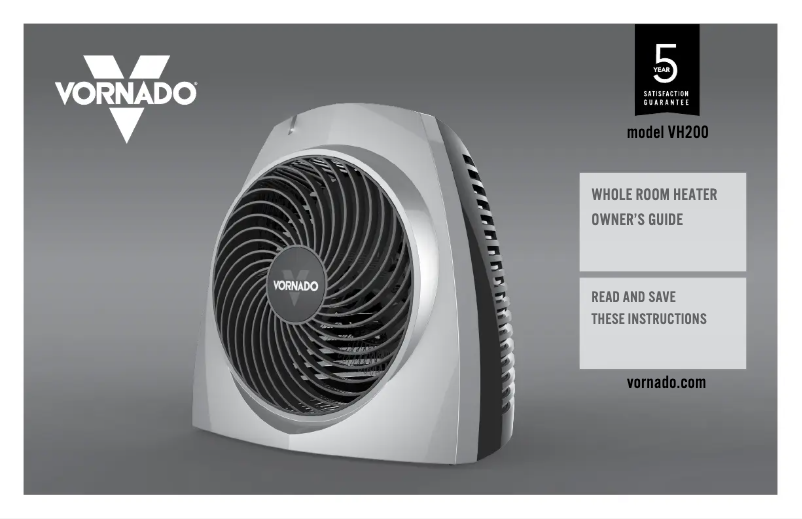 Page 1 de la notice Manuel utilisateur Vornado VH200