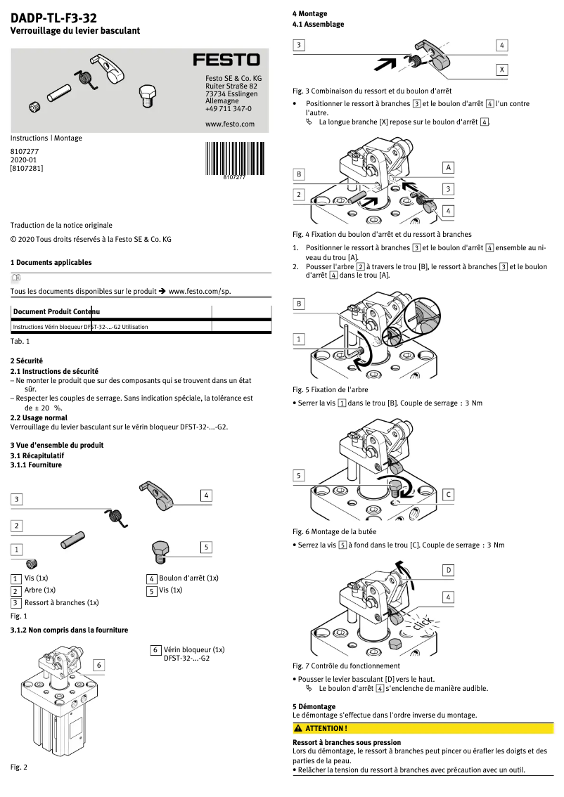 Image de la première page du manuel de l'appareil DADP-TL-F3-32