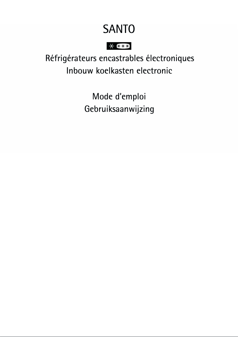 Image de la première page du manuel de l'appareil Santo Z91240I